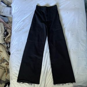 black wide leg zara jeans